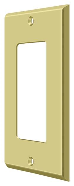 Deltana SWP4754U3 Switch Plate; Single Rocker; Bright Brass Finish.