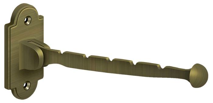 Deltana VH65U5 Valet Hook; 7" Projection; Antique Brass Finish.