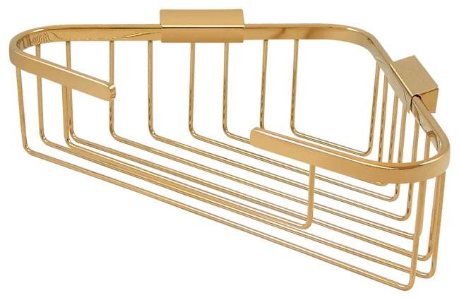 Deltana WBC1310CR003 Wire Basket; 13" Corner Basket; Lifetime Brass Finish.