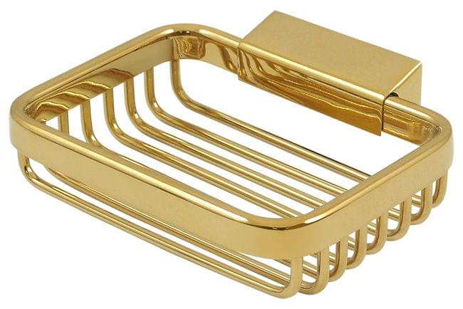 Deltana WBR4535CR003 Wire Basket; 4-1/2" Rectangular Soap Holder; Lifetime Brass Finish.