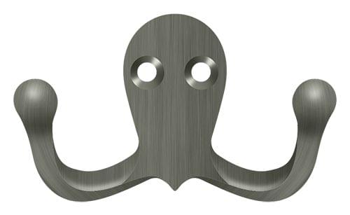 Deltana WDH15U15A Double Hook; Antique Nickel Finish.