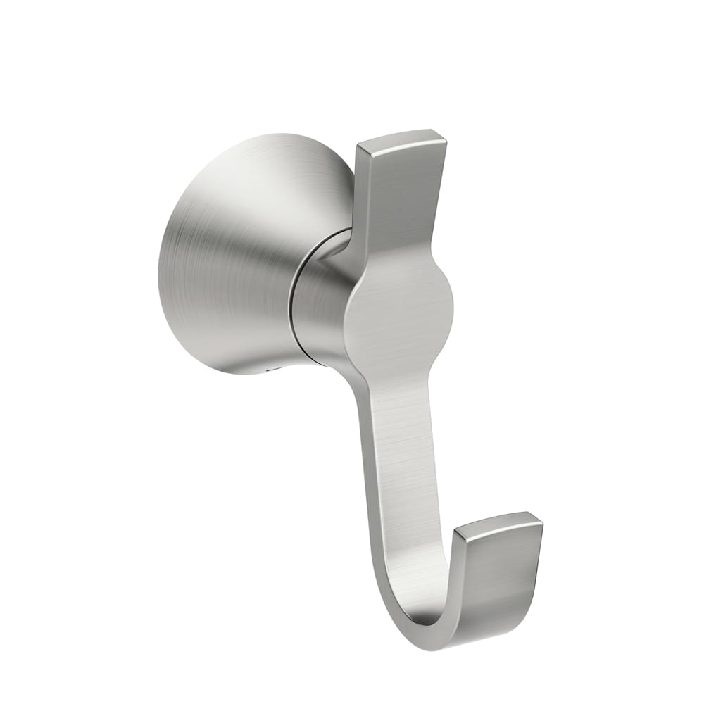 Moen YB0703BN Jase Double Robe Hook Brushed Nickel Finish.