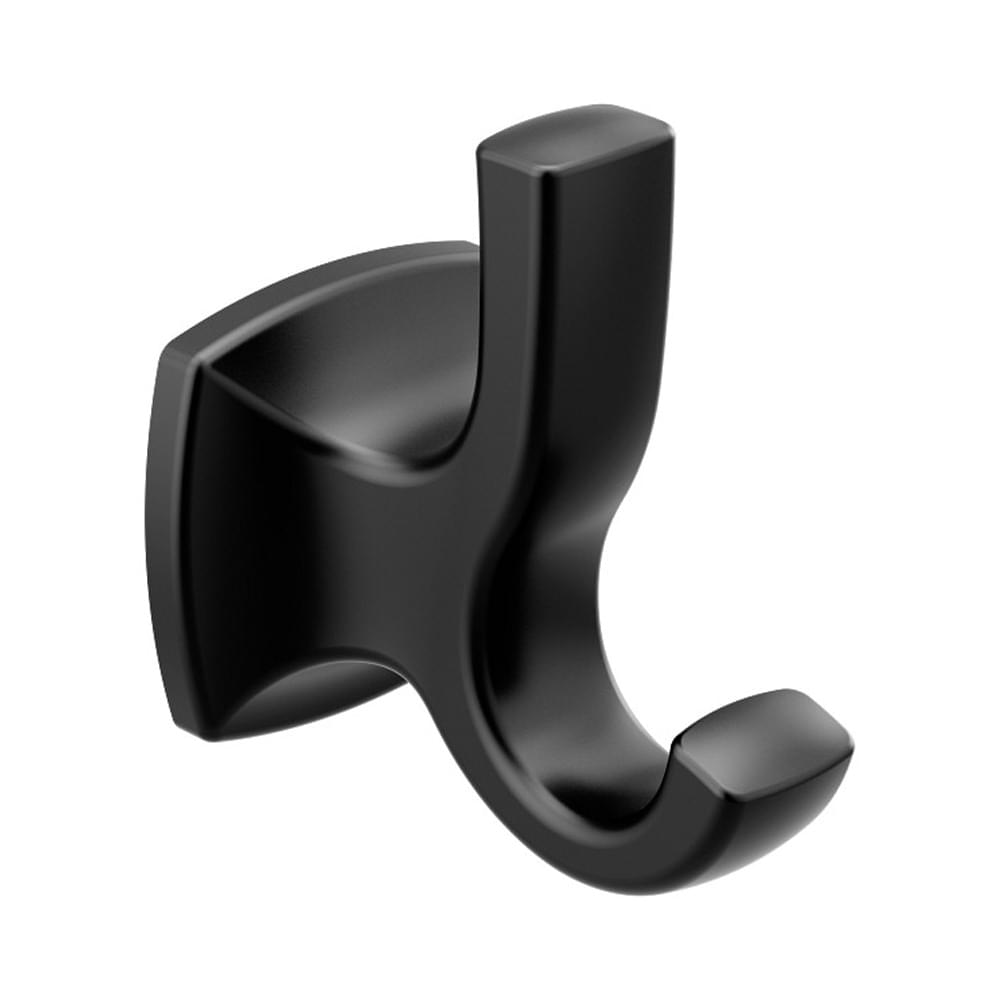 Moen YB5103BL Voss Double Robe Hook Matte Black Finish.