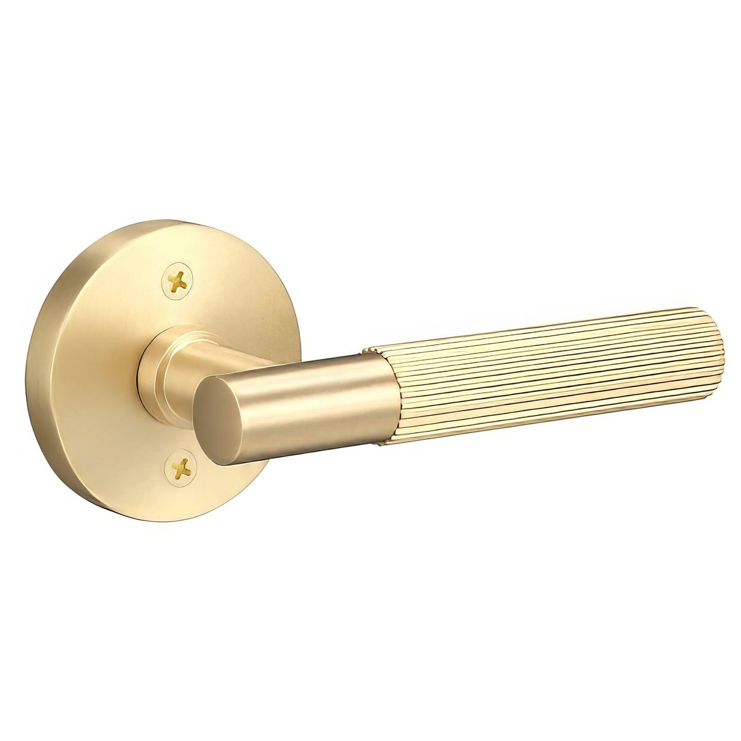 Sure-Loc AP100-RD-GRIP-SKN Straight Knurled Grip Dummy Door Lever with Aspra Round Rosette.
