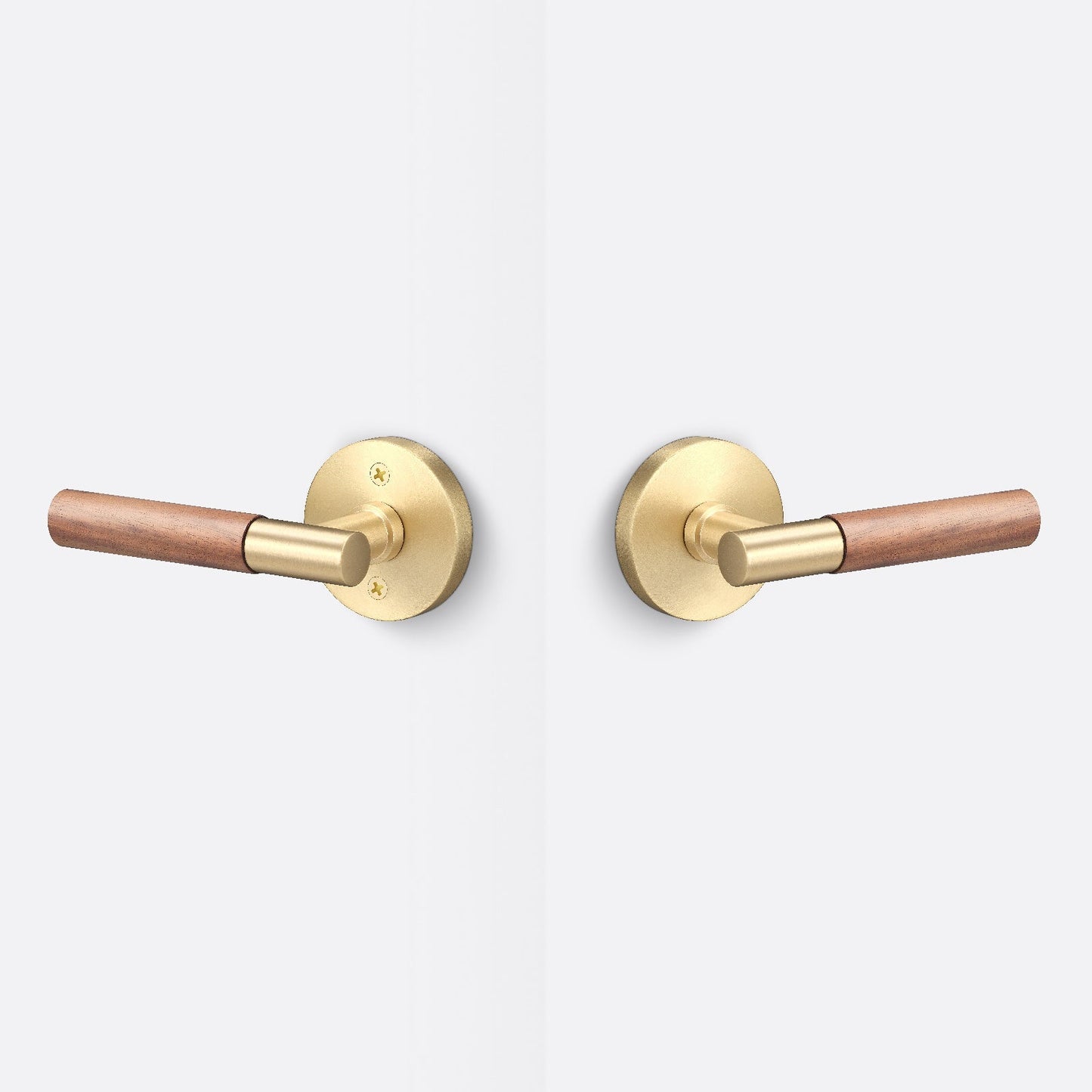 Sure-Loc AP101-RD-GRIP-WN Walnut Grip Passage Door Lever with Aspra Round Rosette