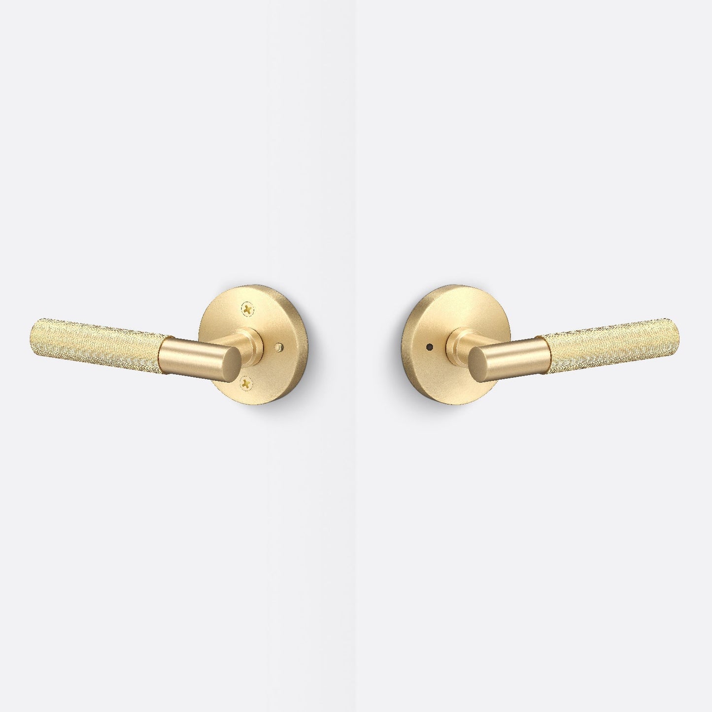 Sure-Loc AP102-RD-GRIP-KN Knurled Grip Privacy Door Lever with Aspra Round Rosette