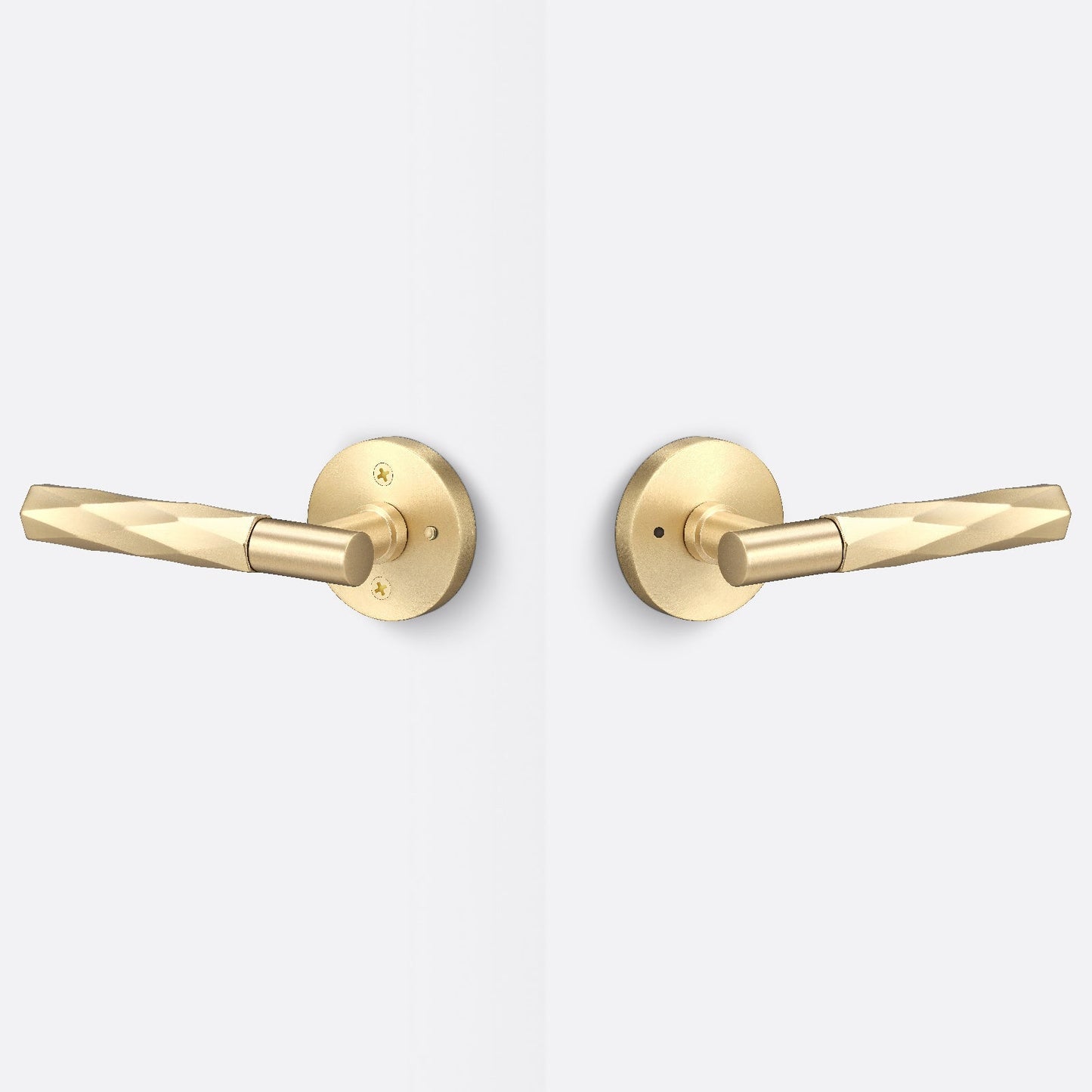 Sure-Loc AP102-RD-GRIP-VT Vertex Grip Privacy Door Lever with Aspra Round Rosette