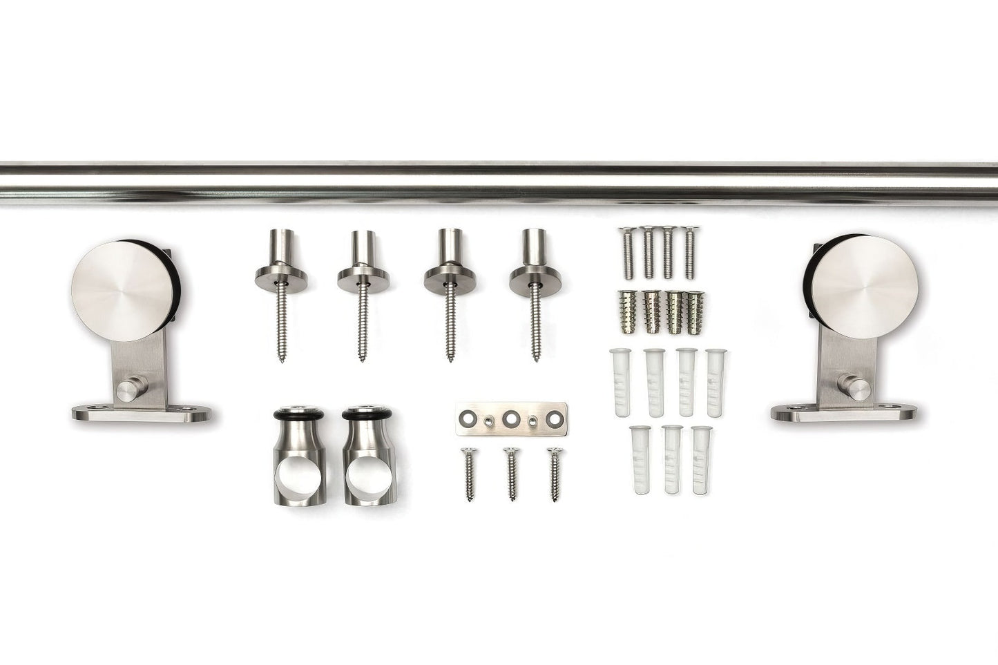 Sure-Loc BARN-5KIT72 SS 72" Barn Door Rail System in Stainless Steel