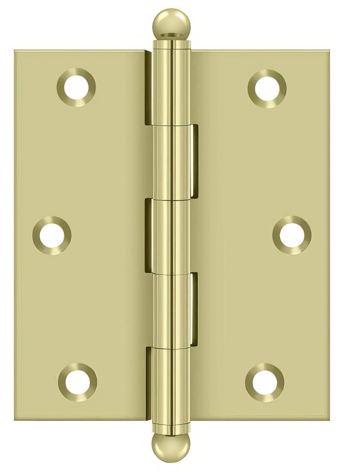 Deltana CH3025 3" x 2-1/2" Hinge with Ball Tip Finials