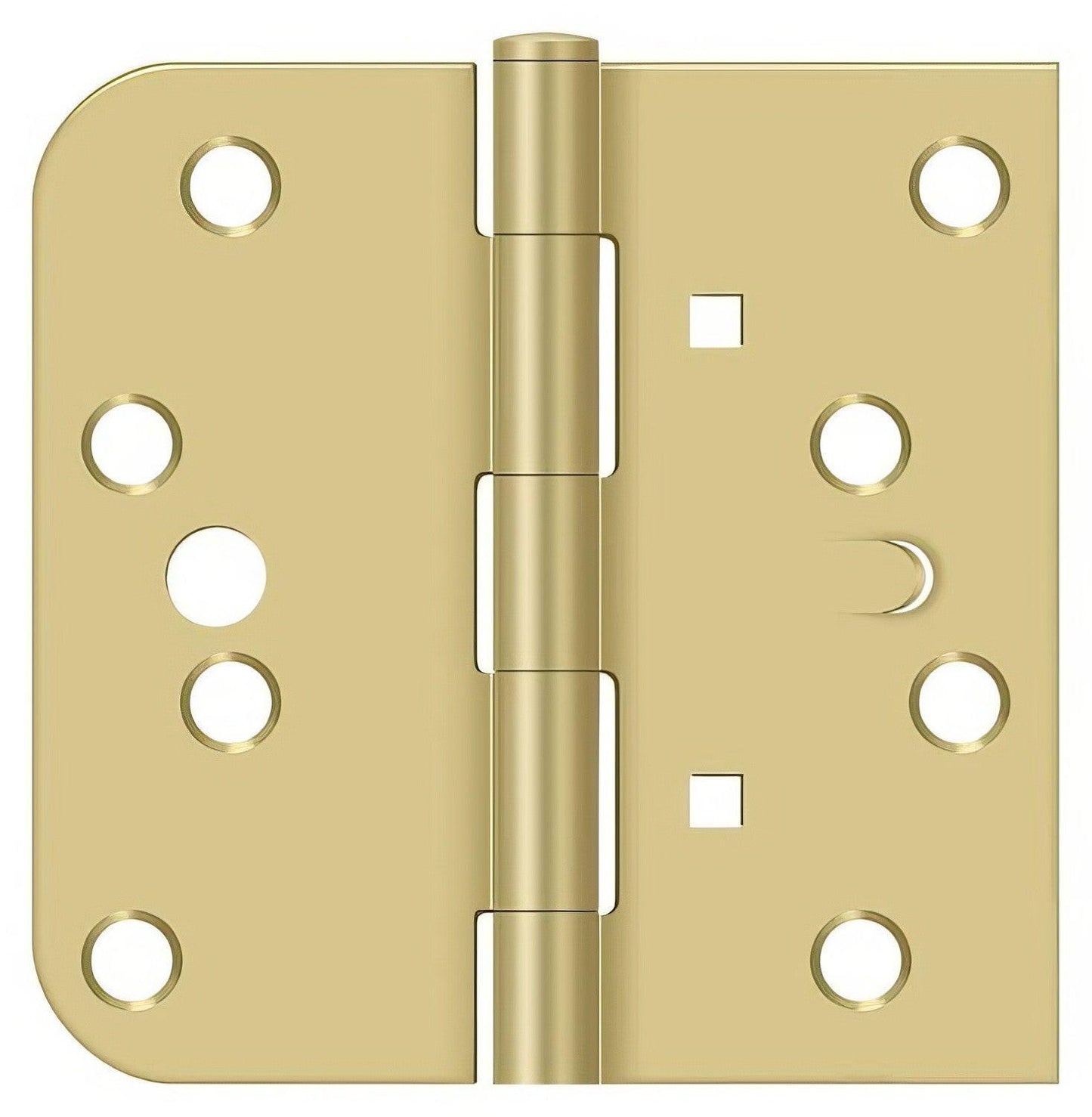 Deltana DE44058T-LH 4" x 4" 5/8" Radius Corner Plain Bearing Door Hinge.