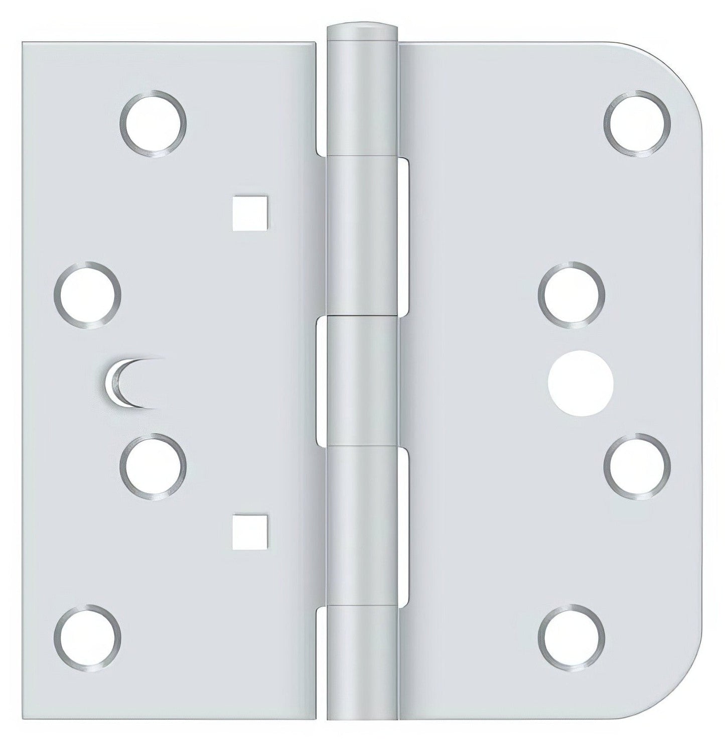 Deltana DE44058TA-RH 4" x 4" 5/8" Radius Corner Plain Bearing Door Hinge