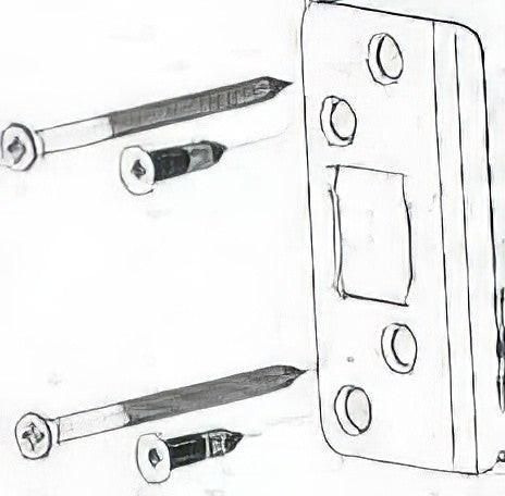 Better Home Products EXDEST Extended Deadbolt Strikeplate, with 3" screws