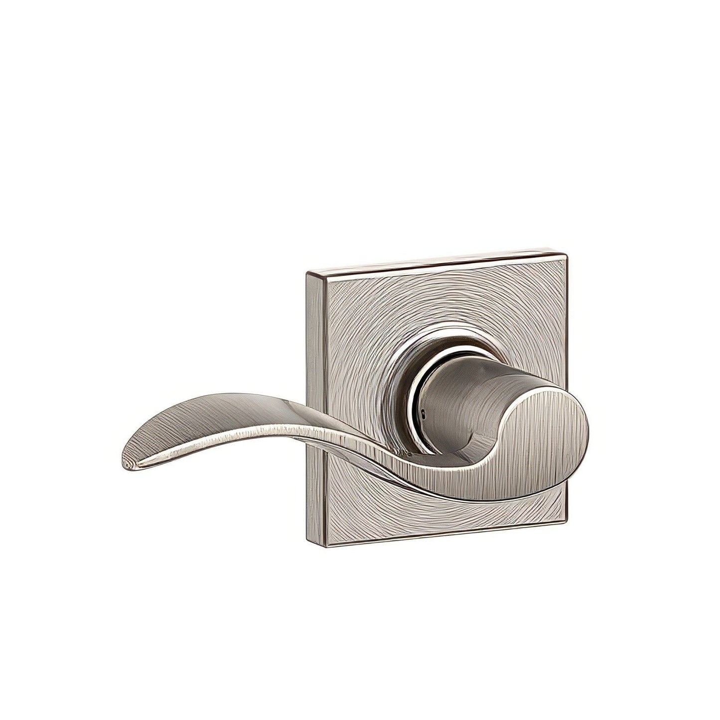 Schlage F10ACC619COL Accent with Collins Rose Passage Door Lever Satin Nickel