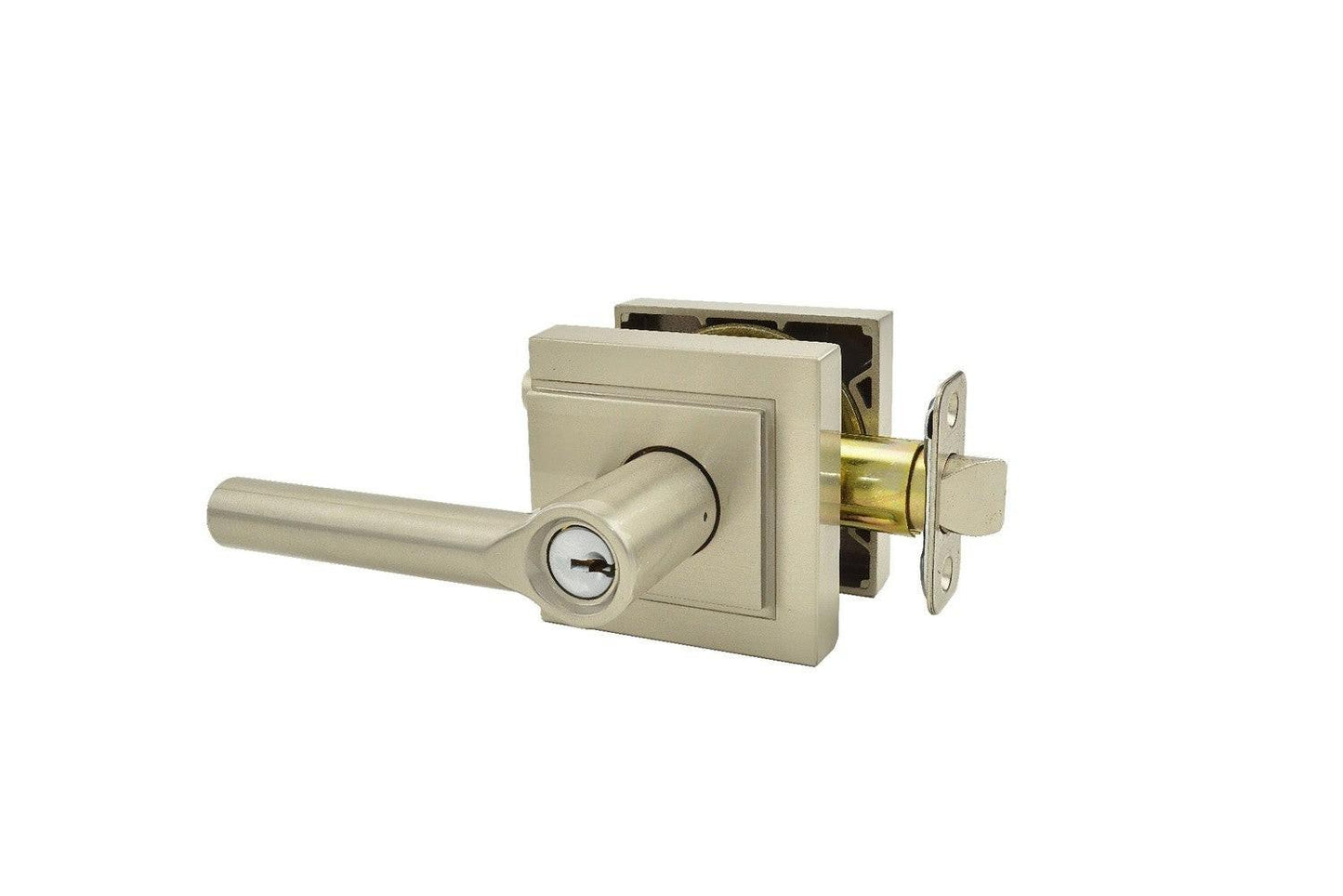 Schlage F51ABRW619ULD Broadway with Upland Rose Keyed Entry Door Lever