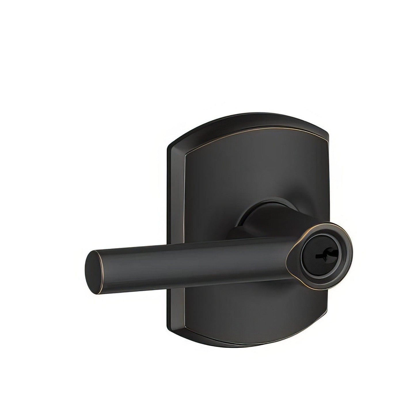 Schlage F51ABRW-GRW Broadway with Greenwich Rose Keyed Entry Door Lever