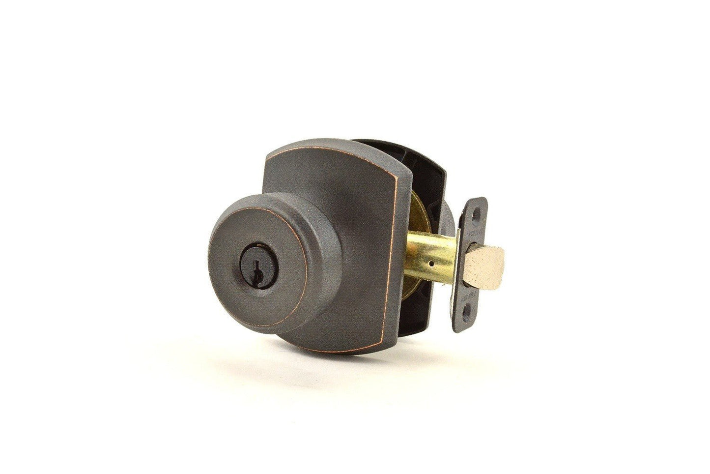 Schlage F51ABWE-GRW Bowery with Greenwich Rose Keyed Entry Door Knob
