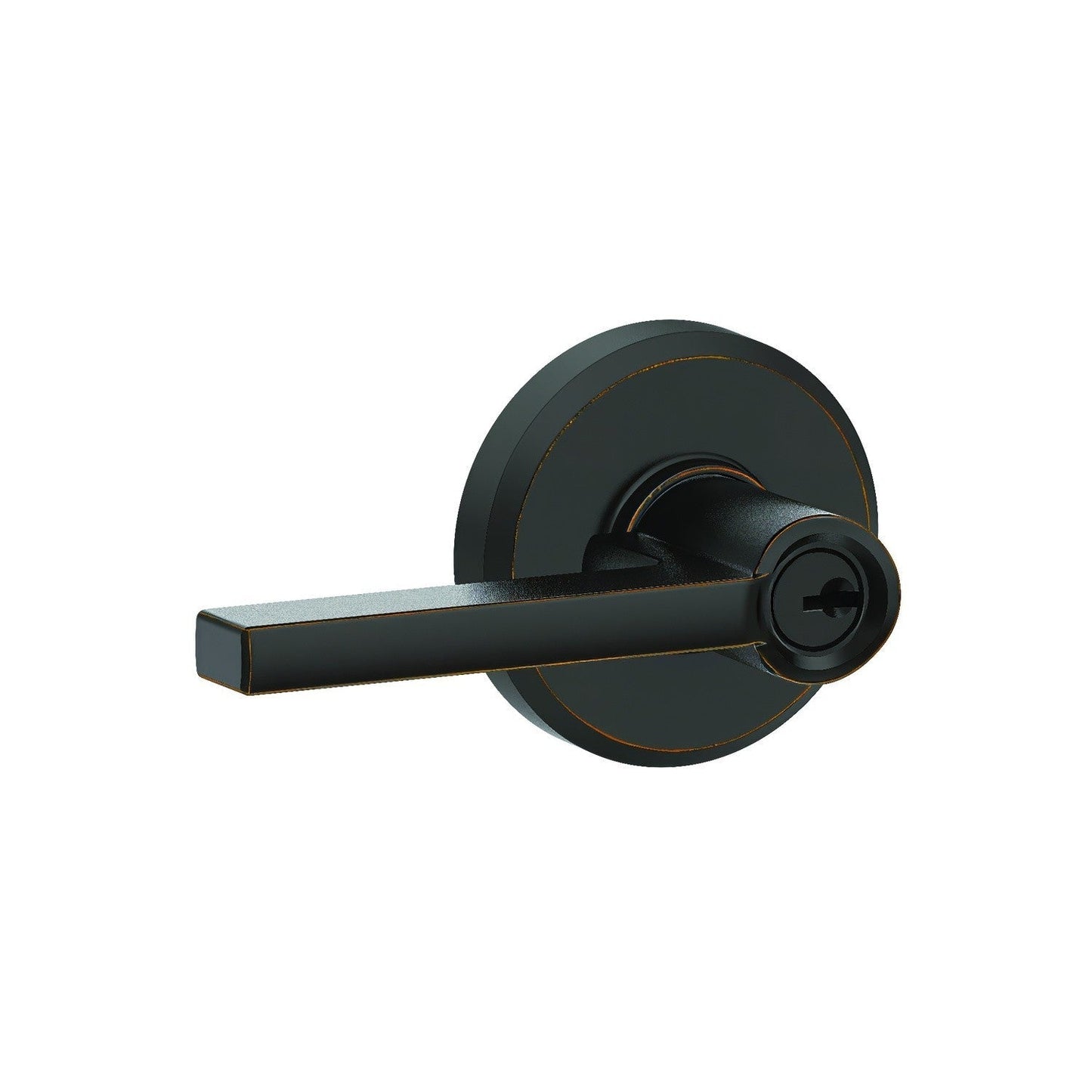 Schlage F51ALAT-GSN Latitude with Greyson Rose Keyed Entry Door Lever