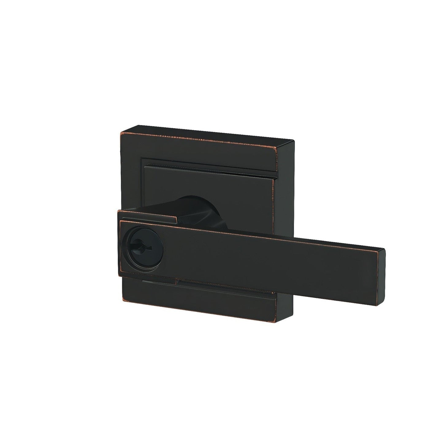 Schlage F51ANBK-ULD Northbrook with Upland Rose Keyed Entry Door Lever