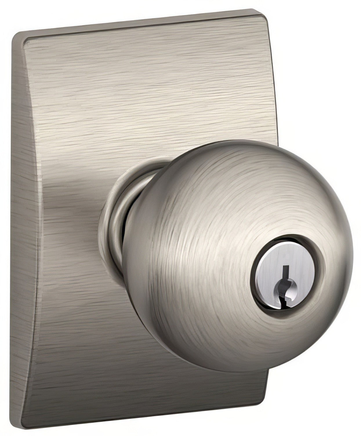 Schlage F51A-ORB-CEN F-Series Orbit Keyed Entry Door Knob.