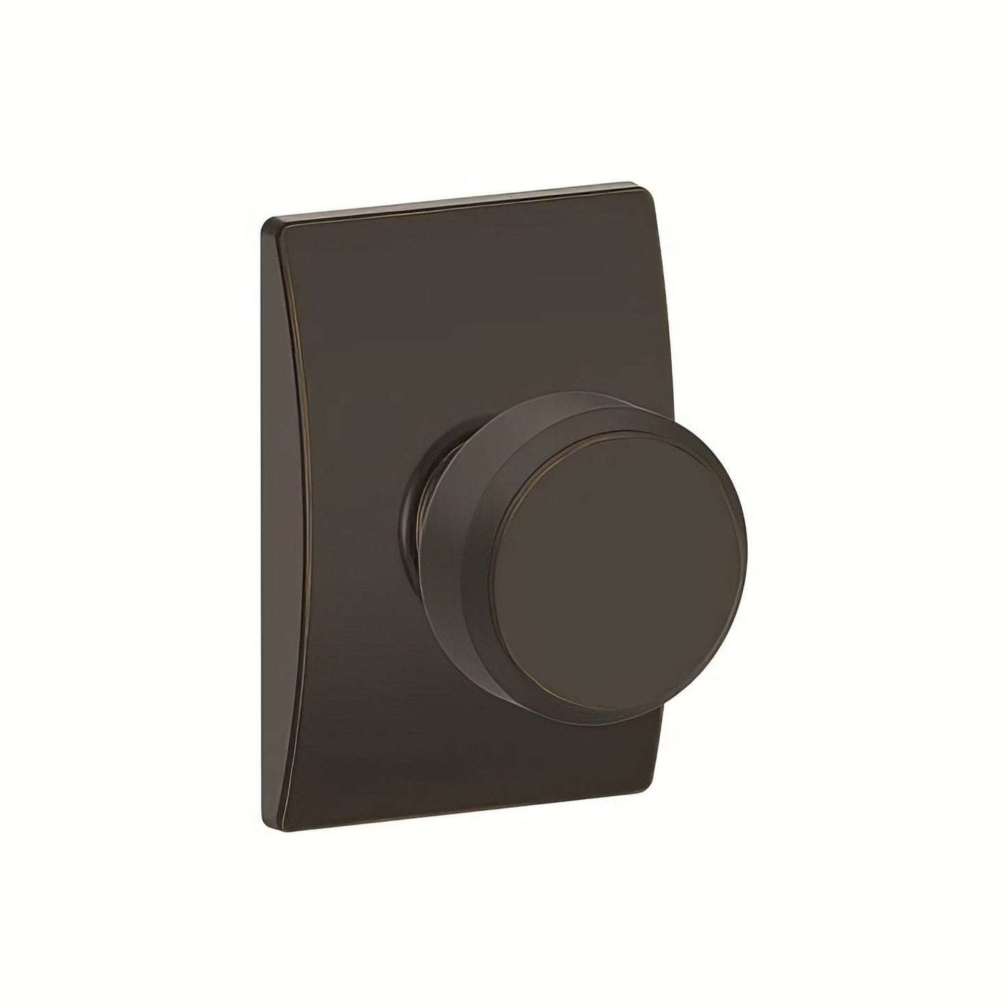 Schlage F59BWE-CEN Bowery Knob with Century Rose Interior Active Trim
