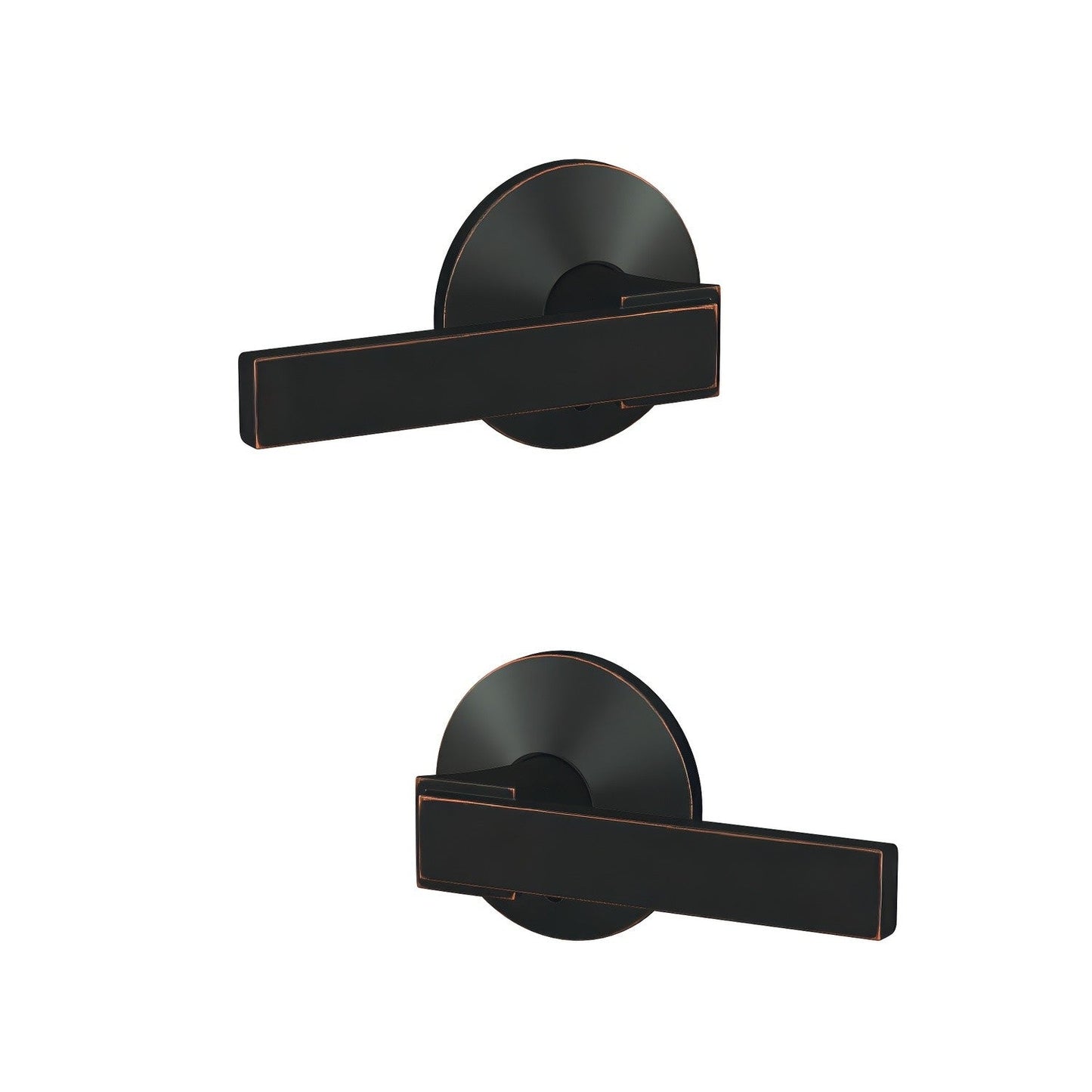 Schlage FC172NBK-KIN Northbrook with Kinsler Rose Pair of Dummy Door Levers.