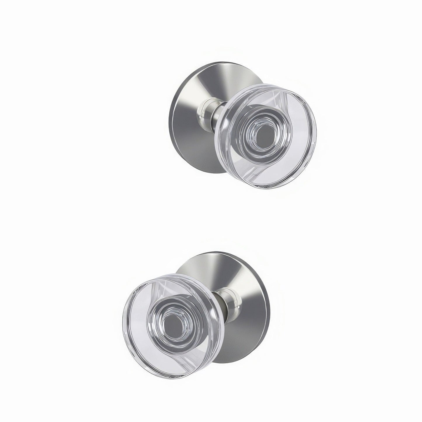 Schlage FC21DAW-KIN Dawes Glass Knob with Kinsler Rose Passage & Privacy Door Knob