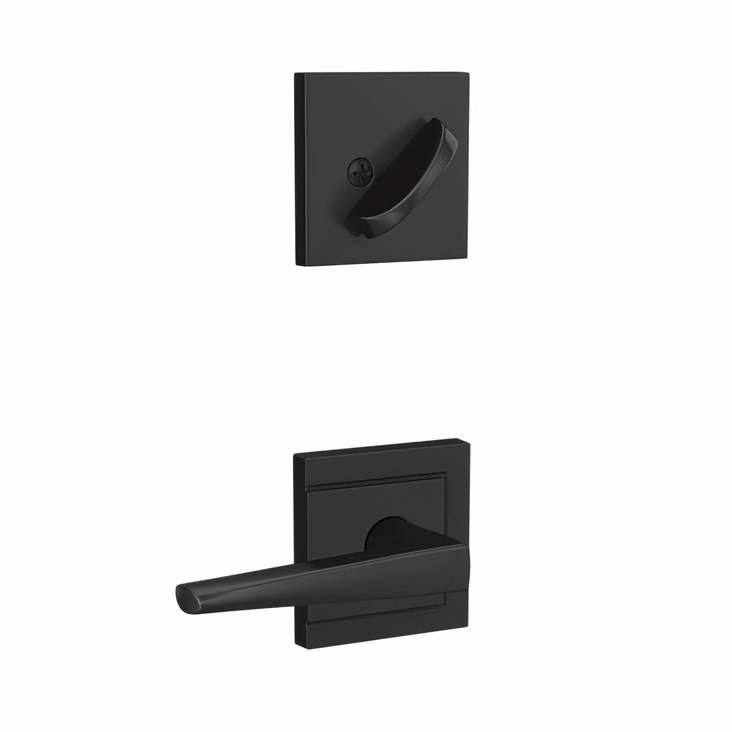 Schlage FC59ELR-ULD Custom Eller Lever with Upland Rose Interior Active Trim