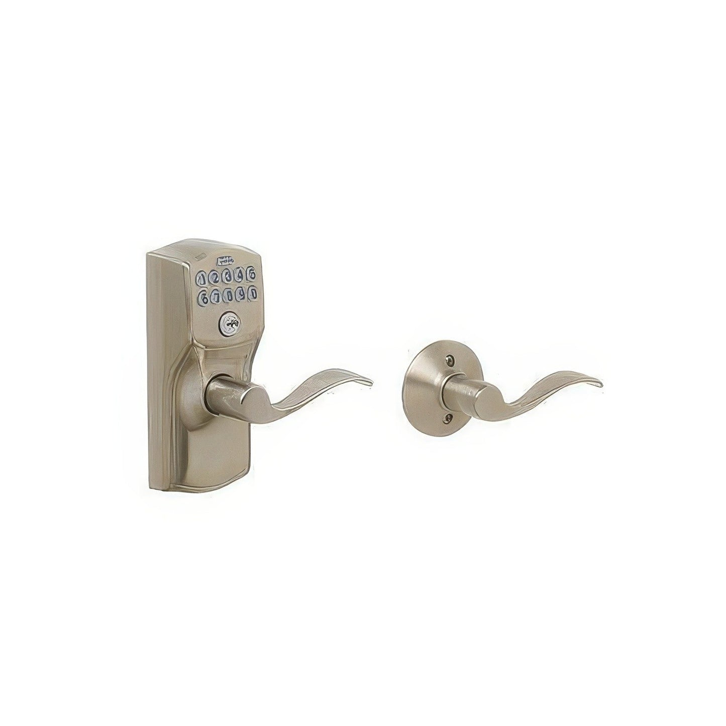 Schlage FE575-CAM-ACC Electronic Security Camelot Keypad Entry Door Lever.