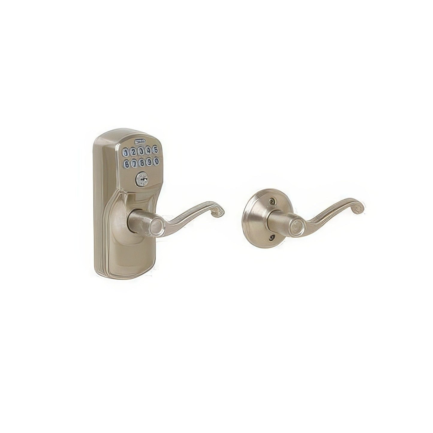 Schlage FE575-PLY-FLA Electronic Security Plymouth Keypad Entry Door Lever.