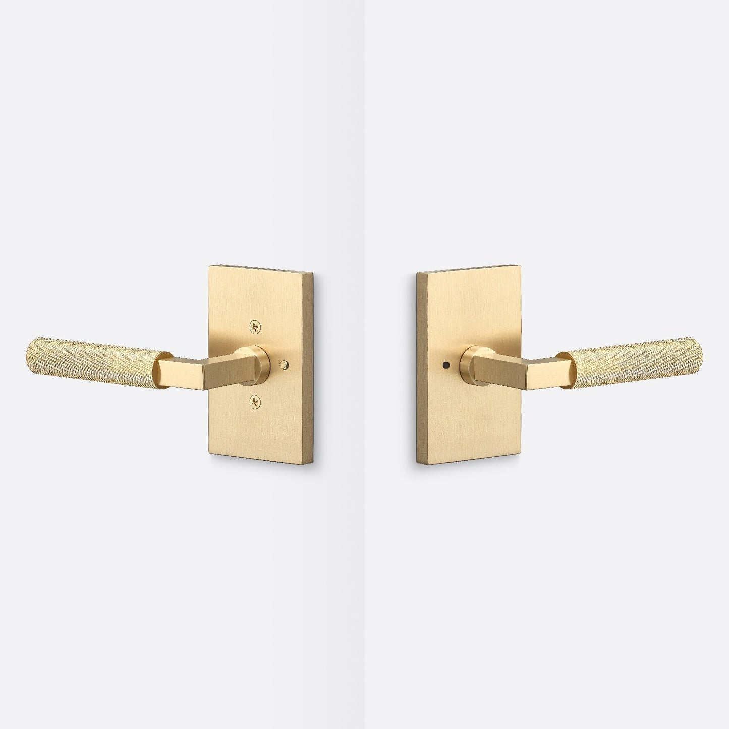 Sure-Loc LV102-GRIP-KN Knurled Grip Privacy Door Lever with Levanto Rosette