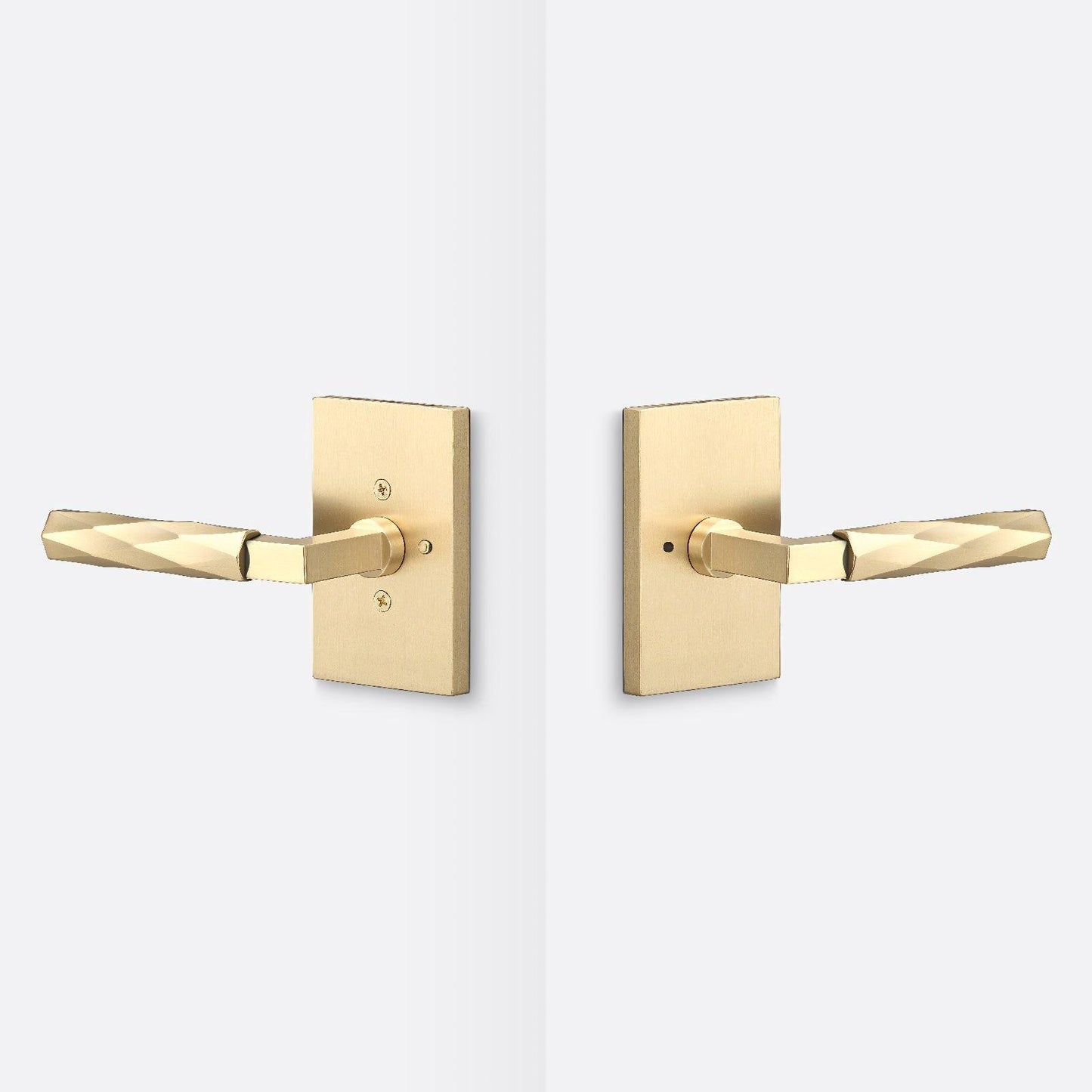 Sure-Loc LV102-GRIP-VT Vertex Grip Privacy Door Lever with Levanto Rosette.