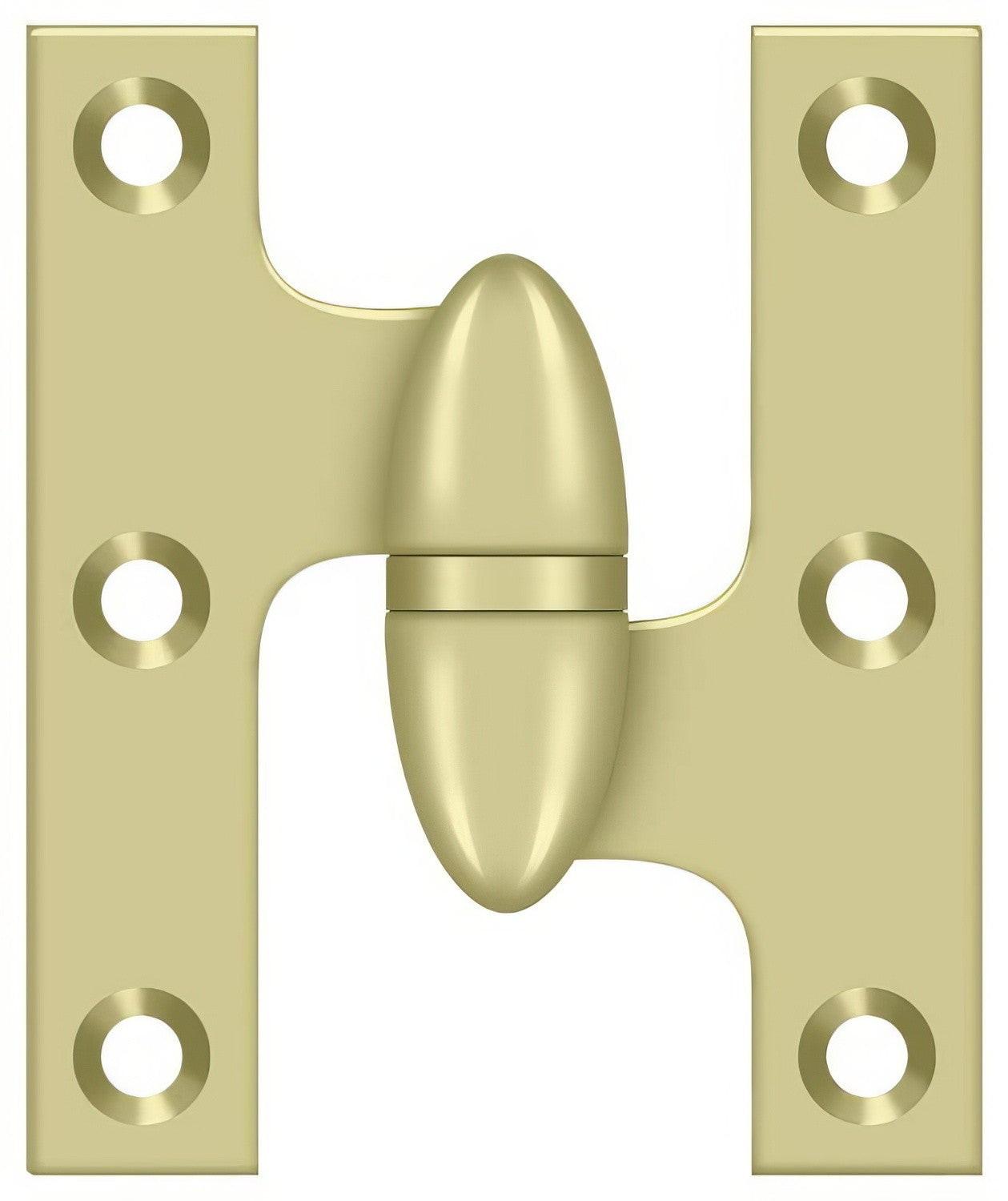 Deltana OK2520-R 2-1/2" x 2" Right Hand Olive Knuckle Hinge