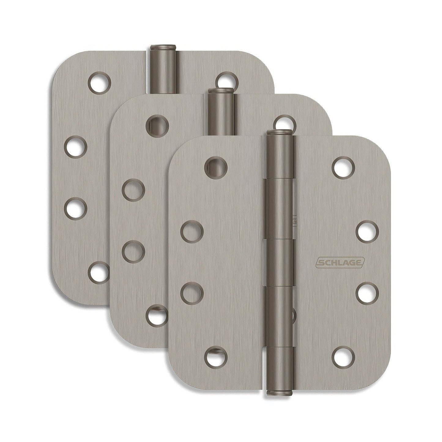 Schlage S3P1021FRP 4" x 4" 5/8 Radius Hinge 3 Pack.