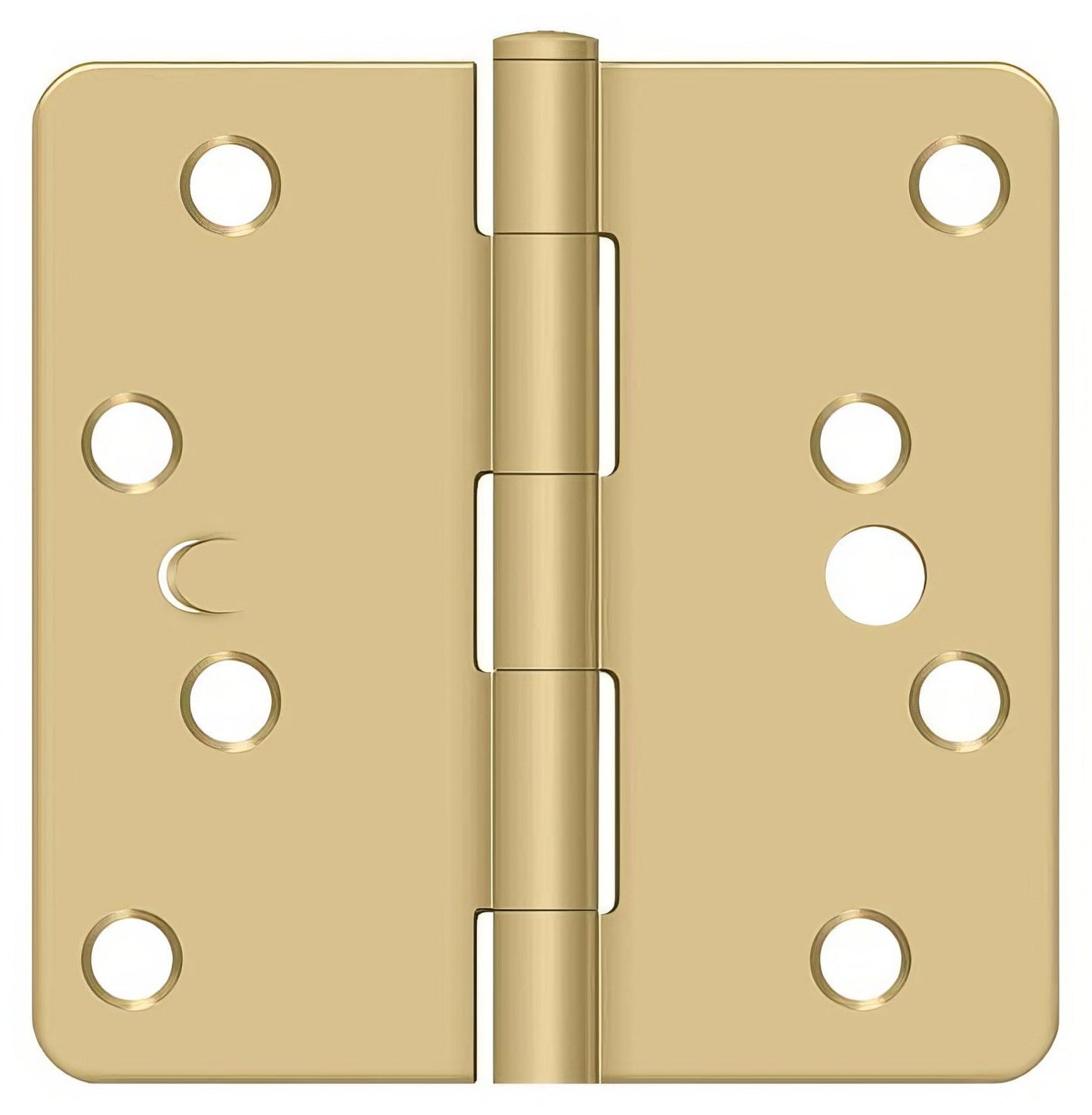 Deltana S44R44S 4" x 4" Plain Bearing 1/4" Radius Corner Door Hinge - Pair