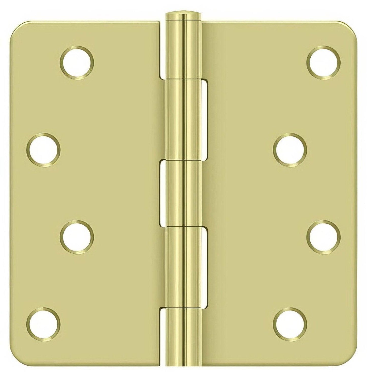 Deltana S44R4BK 4" x 4" Plain Bearing 1/4" Radius Corner Door Hinge - Pair.