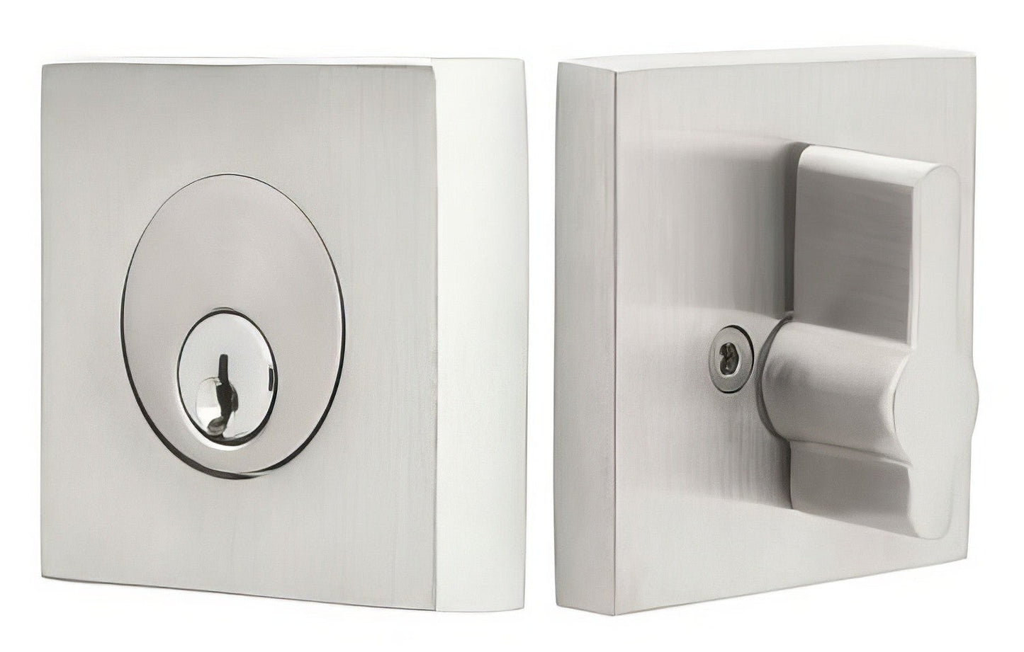 Emtek Square Single Cylinder Stainless Steel Deadbolt