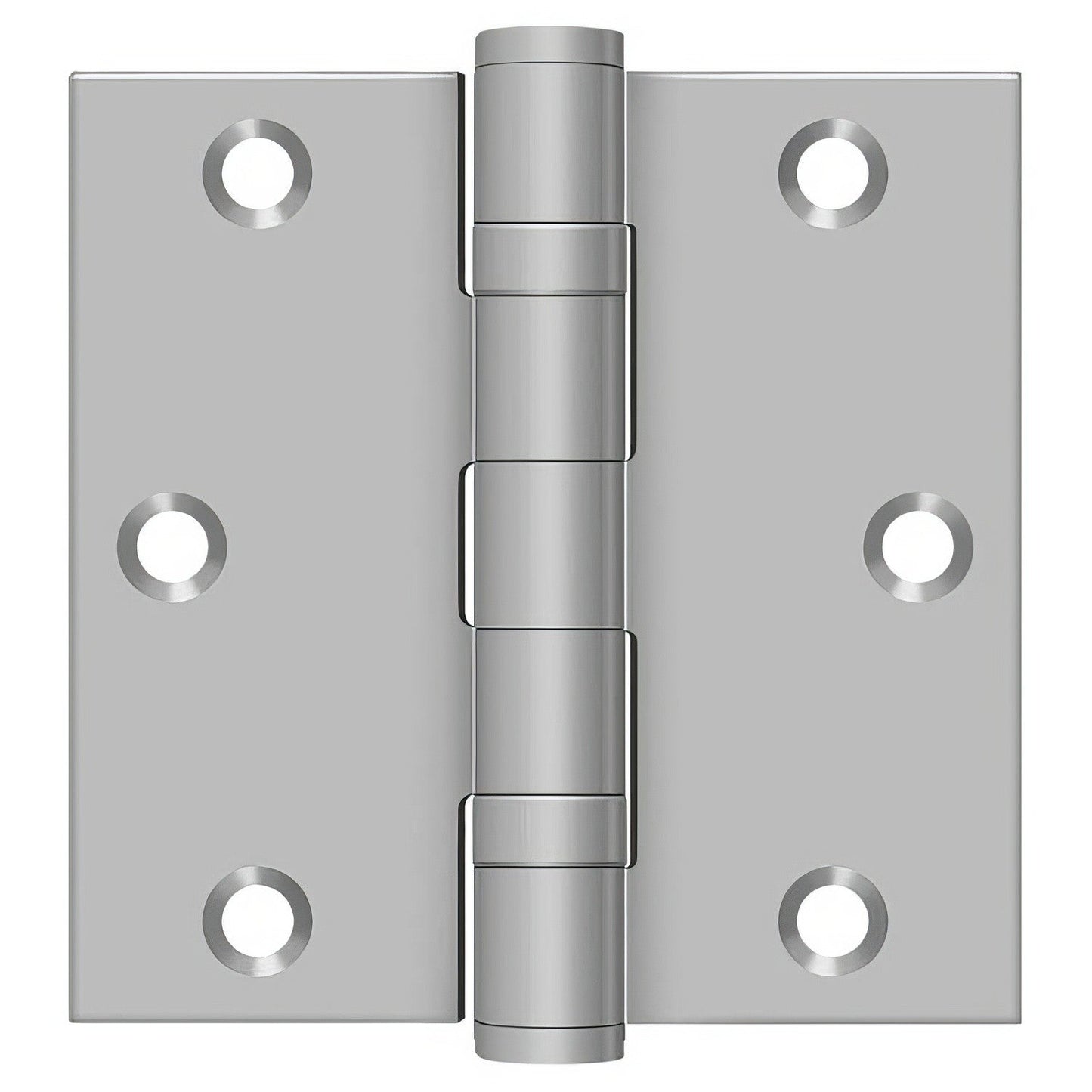 Deltana SS35BU 3-1/2" x 3-1/2" Stainless Steel Square Corner Ball Bearing Door Hinge