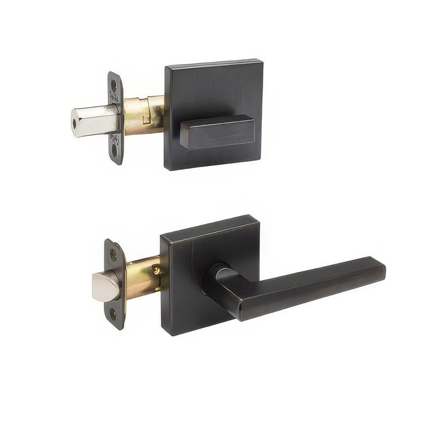 Copper Creek VL2810 Mid Century Modern Keyed Entry Single Cylinder Handleset Interior Pack.