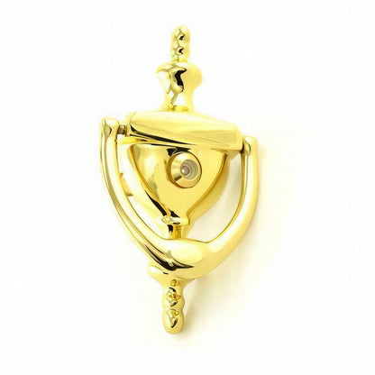 Ives 0231252U Solid Brass Door Knocker with Viewer