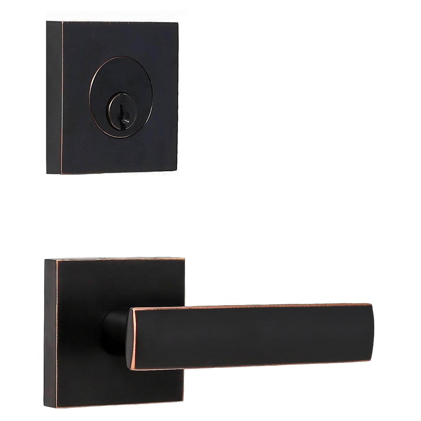 Weslock 027703-3-FR22 Single Cylinder Deadbolt with Utica Passage Door Lever