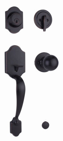Weslock 02820-GFR2D Parkside Single Cylinder Handleset with Hudson Knob