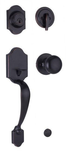 Weslock 02820-SFR2D Parkside Single Cylinder Handleset with Salem Knob