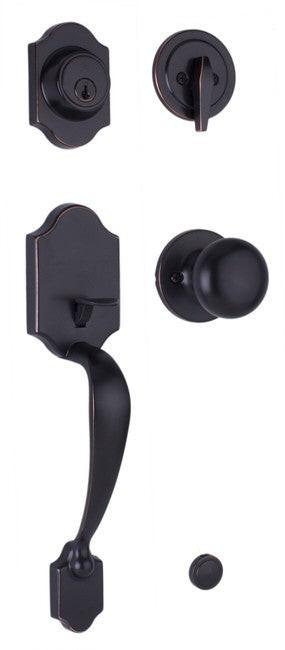 Weslock 02820-SFR2D Parkside Single Cylinder Handleset with Salem Knob