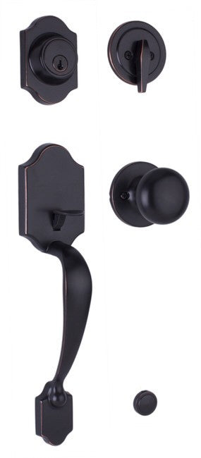 Weslock 02820-SFR2D Parkside Single Cylinder Handleset with Salem Knob
