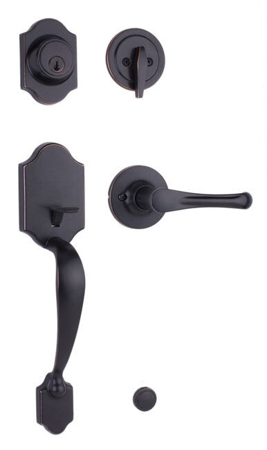 Weslock 02820-VFR2D Parkside Single Cylinder Handleset with Somerset Lever
