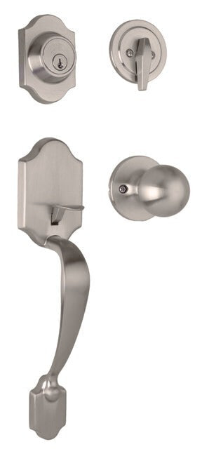 Weslock 02820-GFR2D Parkside Single Cylinder Handleset with Hudson Knob