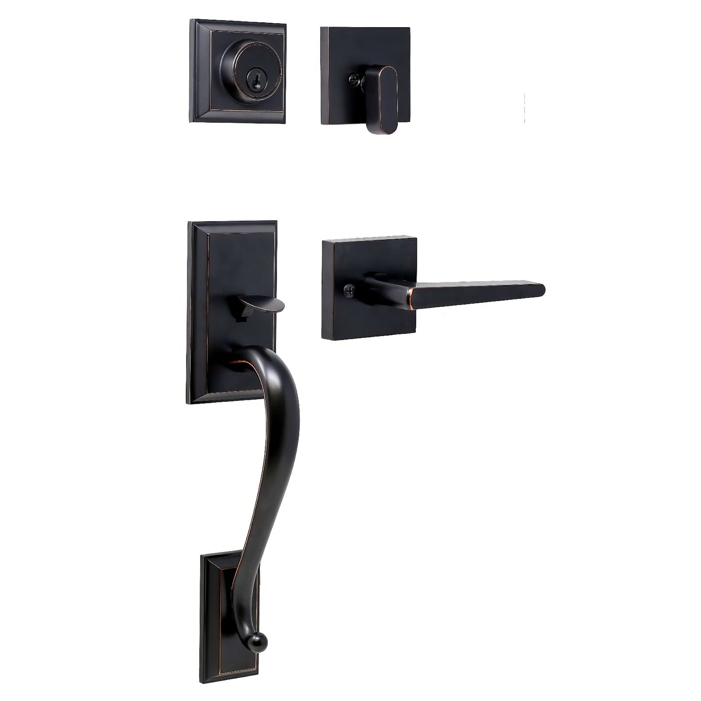 Weslock 02860-7-FR2D Mayo Single Cylinder Handleset with Philtower Door Lever