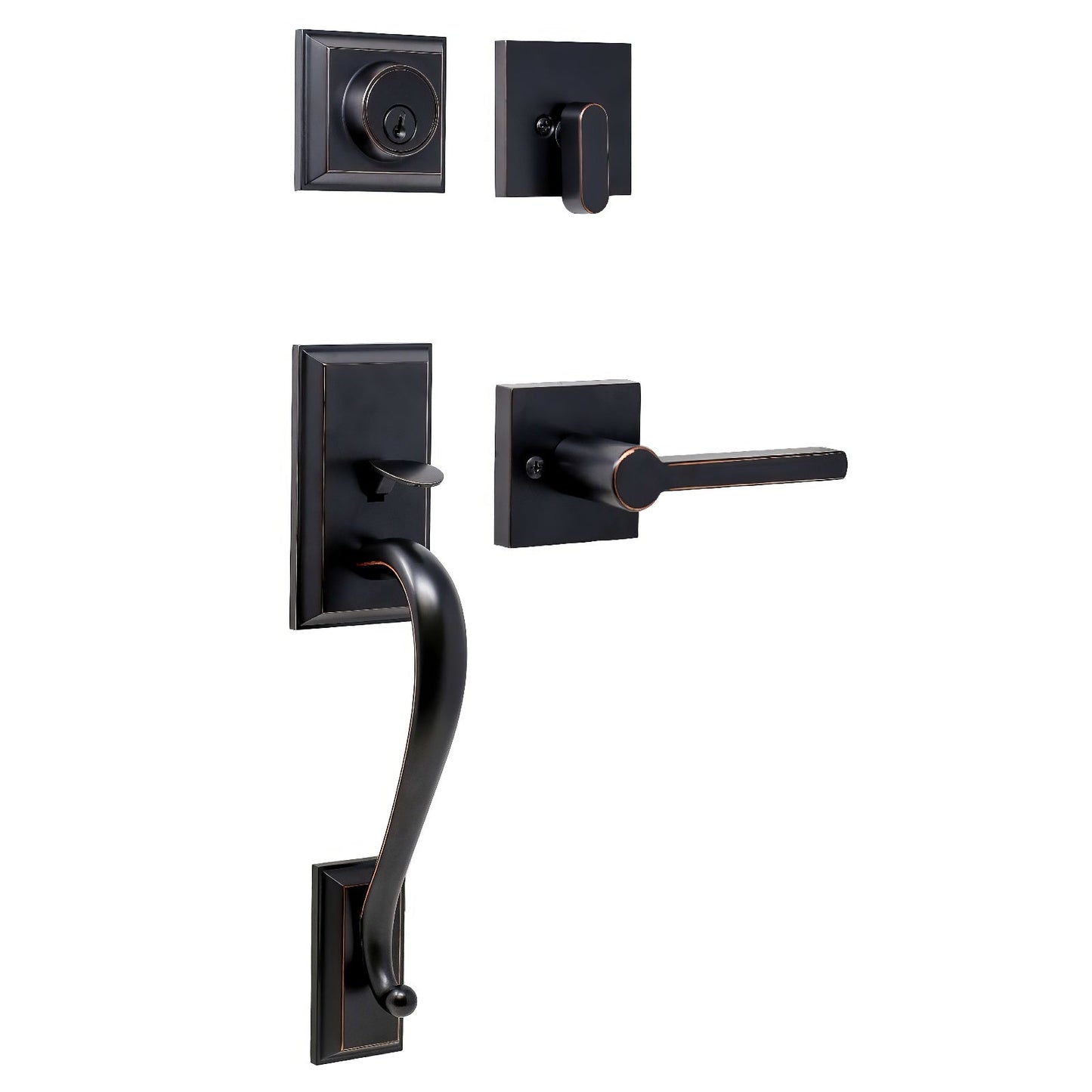 Weslock 02860-9-FR2D Mayo Single Cylinder Handleset with Brady Door Lever.