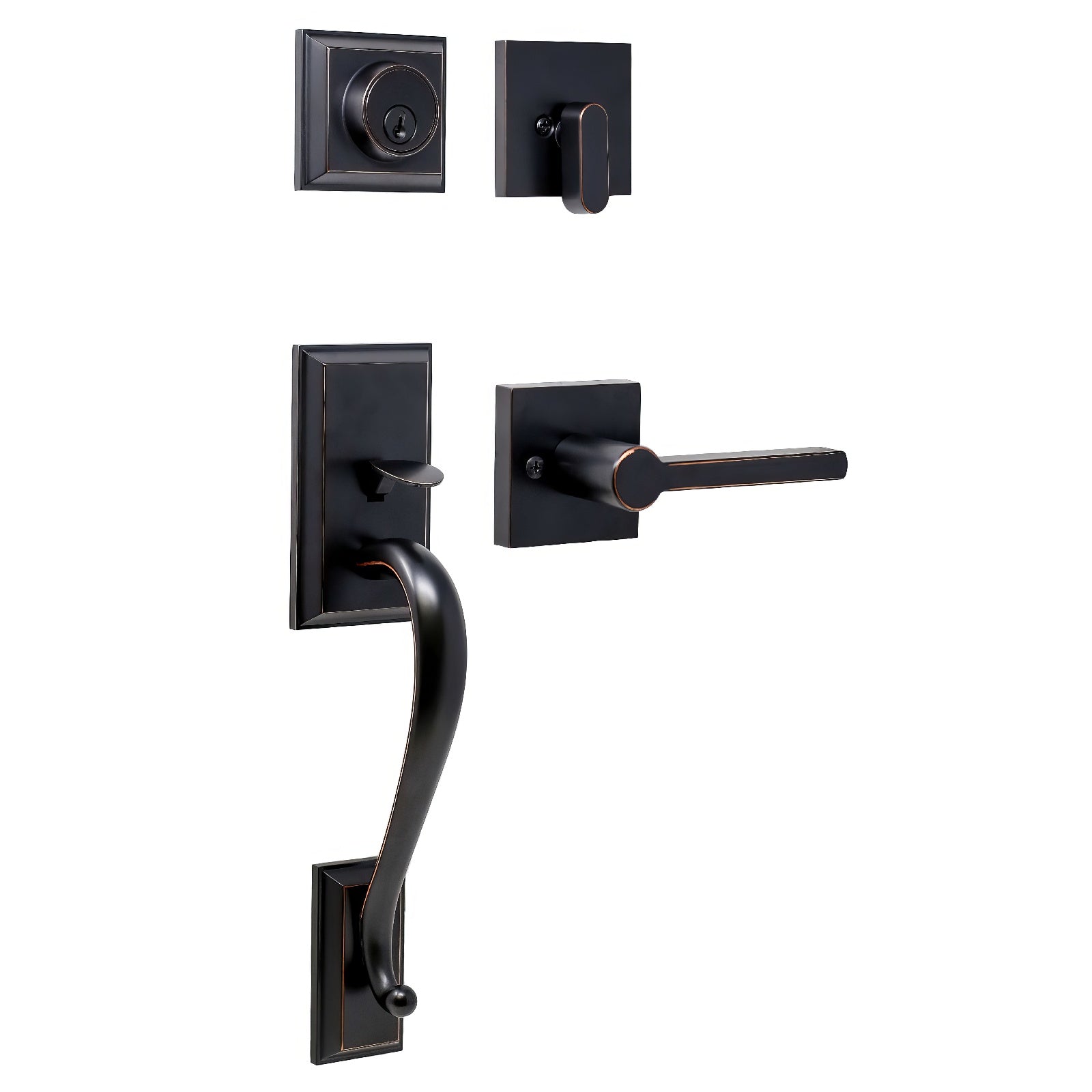 Weslock 02860-9-FR2D Mayo Single Cylinder Handleset with Brady Door Lever.