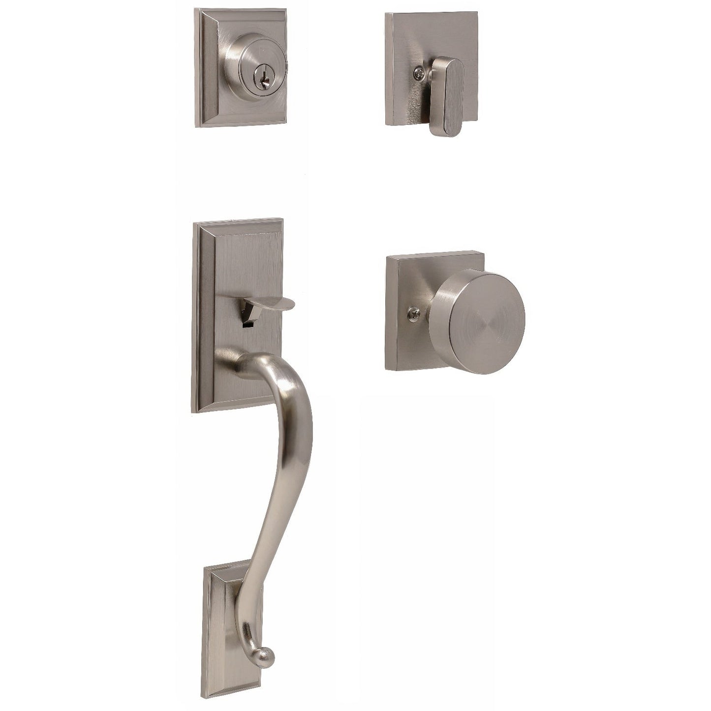 Weslock 02860-4-FR2D Mayo Single Cylinder Handleset with Mesa Door Knob.